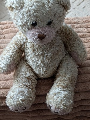 Build A Bear lockiges Fell gemischte Farben sitzender Teddybär 16 Zoll Stofftier