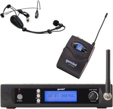 Gemini Sound Wireless Mic System UHF-6100HL UHF Receiver with 256 Selectabl