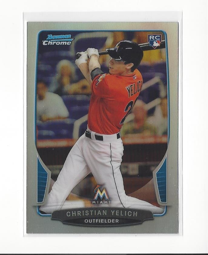 2013 Bowman Chrome Draft Refractor #40 Christian Yelich Rookie Marlins Brewers