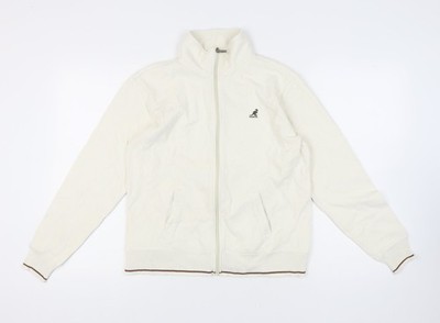 Herren UK Größe Kangol Elfenbein durchgehender Reißverschluss
