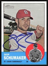 2012 Topps Heritage Skip Schumaker Auto St. Louis Cardinals #226 Card Signed