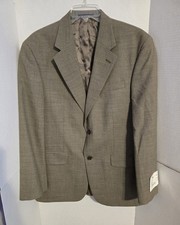 New Lands' End Beige/Tan/Taupe Men's 100 Wool Blazer 40R NWT