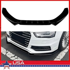 For Audi A4 S4 B8.5 Sline 2013-2016 2015 Front Bumper Spoiler Lip Kit Black