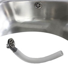 Upward Round Overflow Pipe Head for Kitchen Sink Drains Designed for Easy Fit
