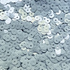 6mm Flat Sequins Powder Blue Opaque Glossy High Shine Made in USA