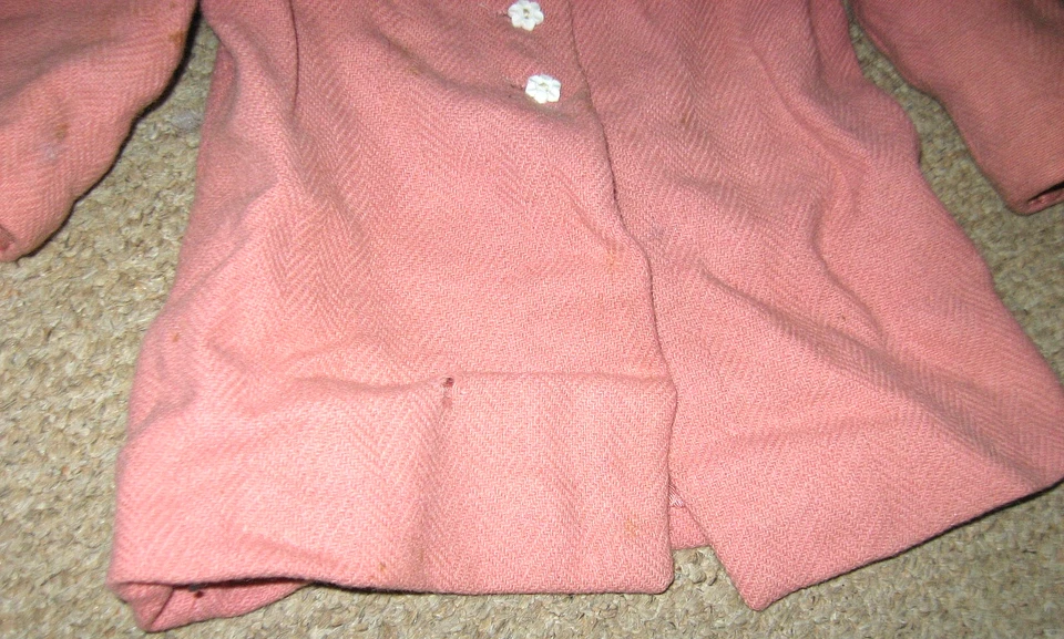 Abrigo y gorro rosa infantil vintage abrigo infantil antiguo años 40 con foto Foto 4 de 4