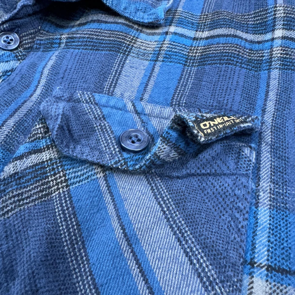 O'Neill Camisa Chaqueta Para Hombres XL Azul A Cuadros Acolchada Forrada Franela Pesada Invierno Foto 4 de 4