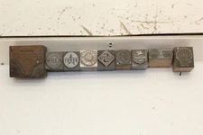 Vintage Gas & Oil Letter Press Printing Blocks Conoco Sinclair Derby Mobil Shell