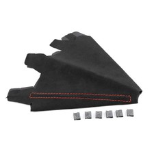 Hybrid Racing Back Red Stitch Alcantara Shift Boot Fits 02-06 Acura Rsx Type-s