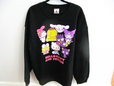 Hello Kitty Friends Hybrid Apparel Women's Black Graphic Sweatshirt Size XXL