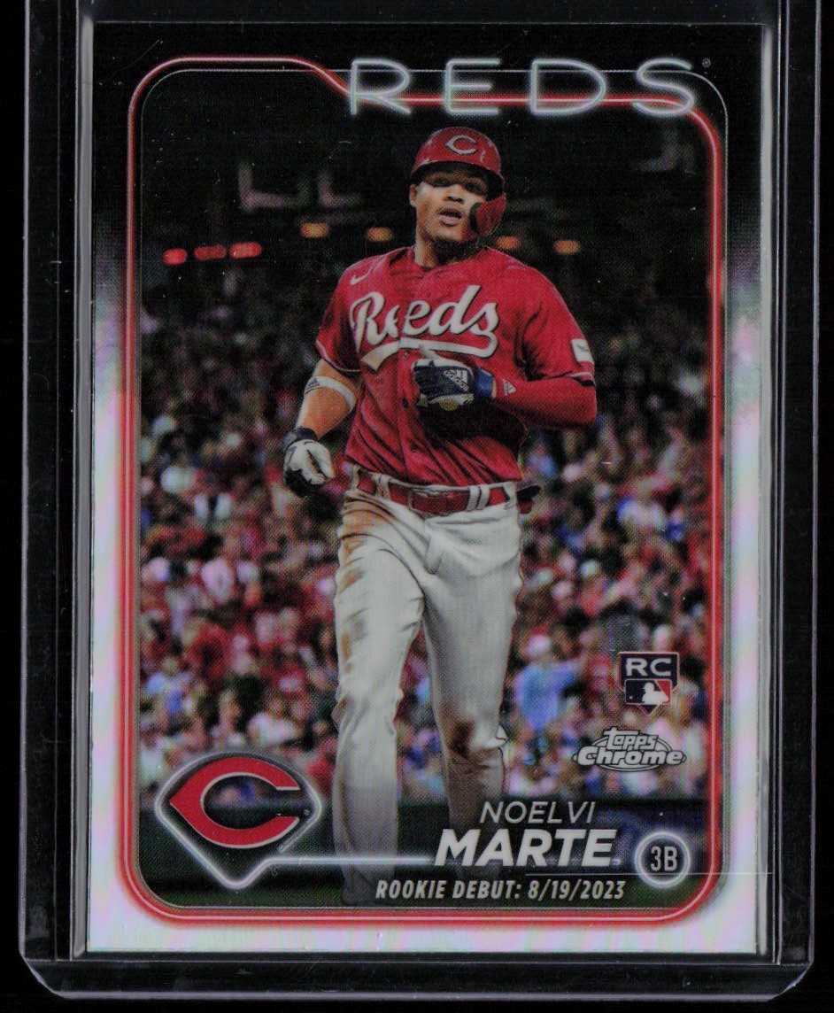 NOELVI MARTE 2024 TOPPS CHROME UPDATE REFRACTOR RC CINCINNATI REDS #USC91 ROOKIE