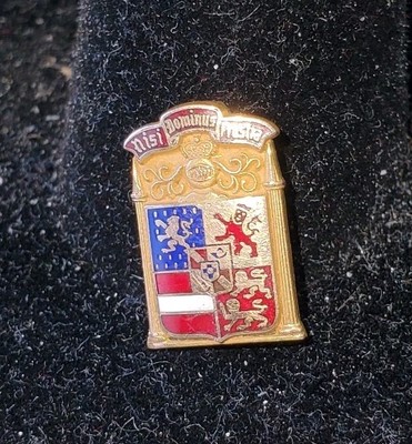 Vintage Georgian Victorian ''Nisi Dominus Frustra''  Gold Fill Pin