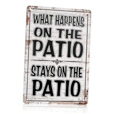 Funny Patio Signs Outdoor Patio Decor Backyard Bar Metal Signs For Patiosign07