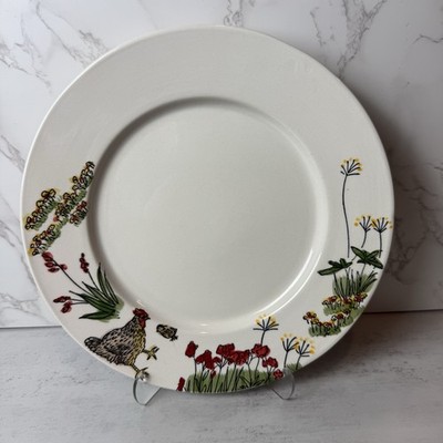 Paula Deen Southern Rooster Hand Painted Pottery 11'' Dinner Plate Discontinued