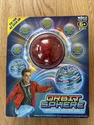 Orbit Sphere Magic Hover Ball Multicolor LED Lights Red New .