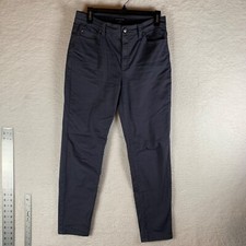 Eileen Fisher Women's Slim Gray Blue Cotton Casual Chino Trouser Pants Sz S 9535