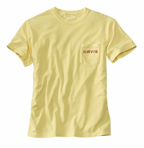 Orvis Tarpon Stamp Short Sleeved Cotton Graphic T-Shirt Fishing Pocket Medium - Picture 9 of 12