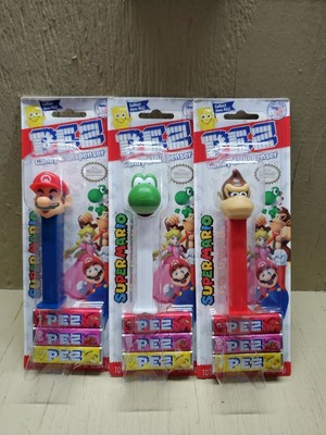 PEZ Lot Of 3 Super Mario Donkey Kong Yoshi Candy Dispenser  Nintendo New Sealed.