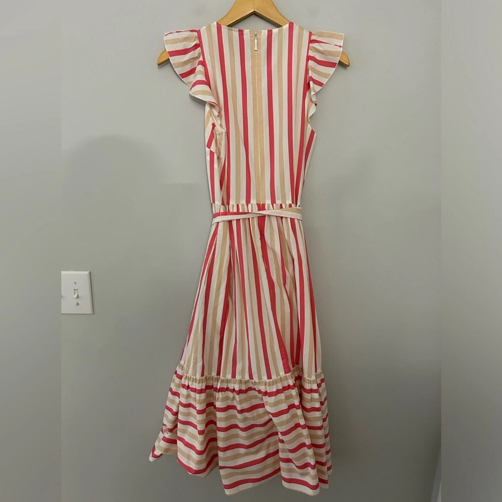 Abito midi Kate Spade in popeline a righe