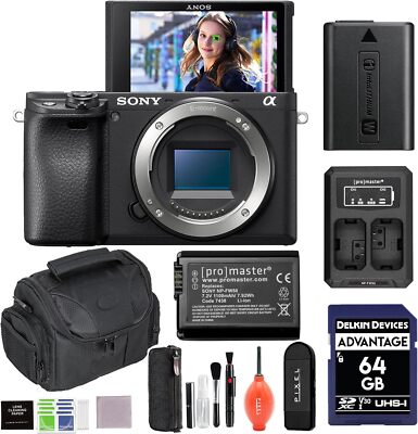 Sony a6400 Mirrorless Camera Bundle with Advanced Additional Accessories