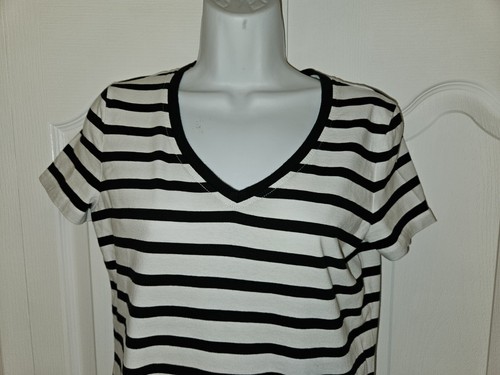 Camiseta L-RL Lauren Ralph Lauren Active Negra Rayas Talla Pequeña Manga Corta - Imagen 3 de 6
