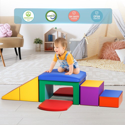 6PCS Climb and Crawl Activity Playset Soft Foam Blocks for Toddler Learning - Picture 8 of 10