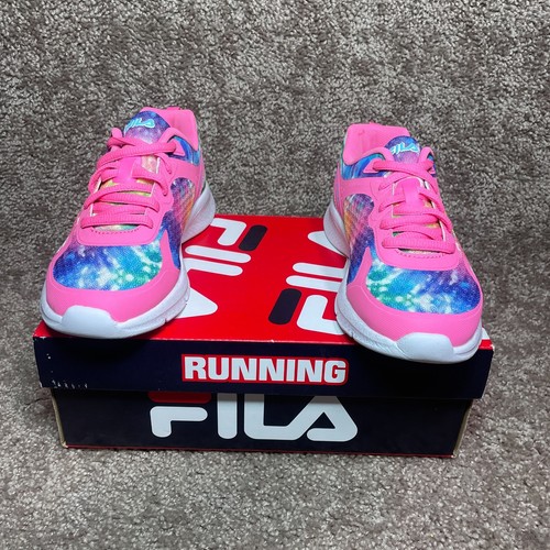 FILA Speedchaser 3 3RM01641-956 Girl Running Shoes Pink Tie Dye Athletic Sneaker - Picture 2 of 7
