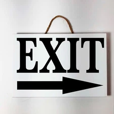 Exit Sign Small Business Restaurant