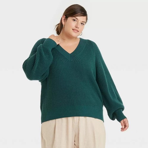 teal plus size sweater