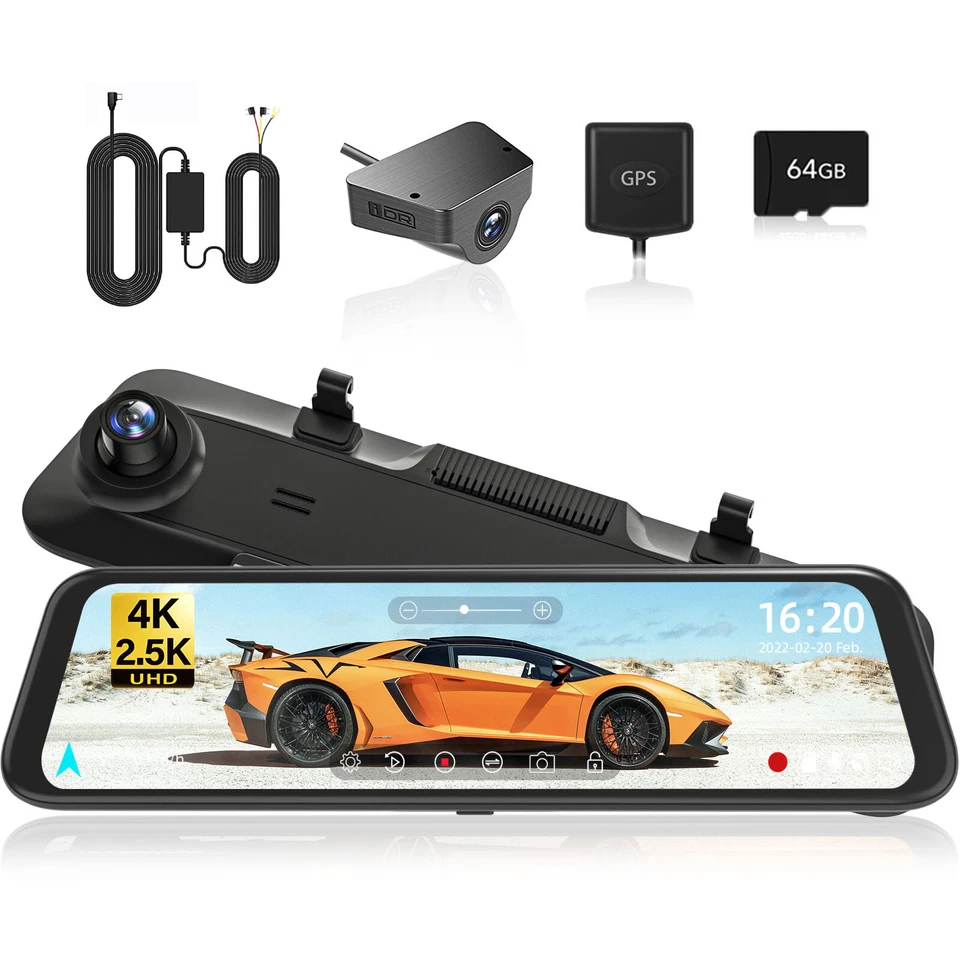 WOLFBOX G900 Car Dashcam 4K Dash Cam Auto Kamera mit GPS Nachtsicht+64G