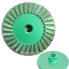 4” Turbo Cup Wheel- 30/40 Coarse Grit Diamond For Granite Hard Concrete Grinding