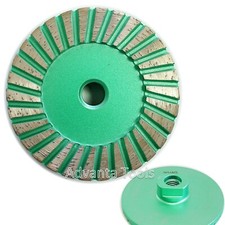 4 Turbo Cup Wheel- 30/40 Coarse Grit Diamond For Granite Hard Concrete Grinding