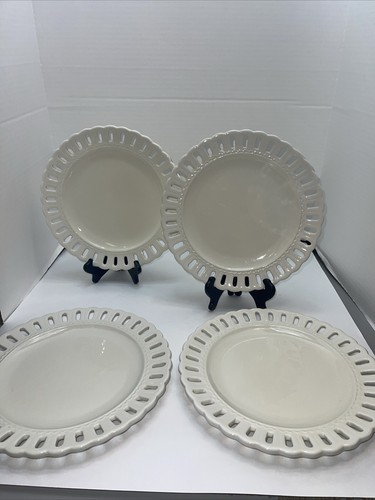 Portmeirion Studio P S Valerie White 10" Dinner Ribbon Plates Set of 4 - Picture 11 of 17