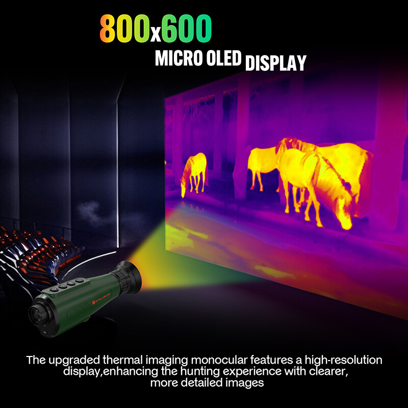 Thermal Imaging Monocular Ai 384x288 15mm 60Hz Micro-OLED Display Thermal Scope