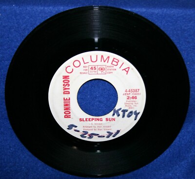 Ronnie Dyson ''When You Get Right Down To It / Sleeping Sun 1971 Promo 45rpm