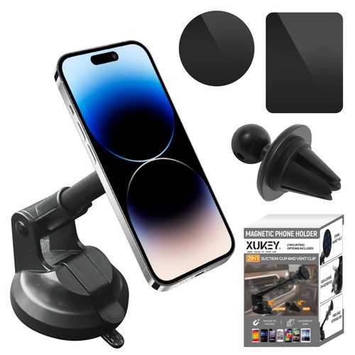 Magnetic Phone Holder Aluminum Stand Dashboard Air Vent Mount GPS Suction Car AU - 第 9/10 張圖片