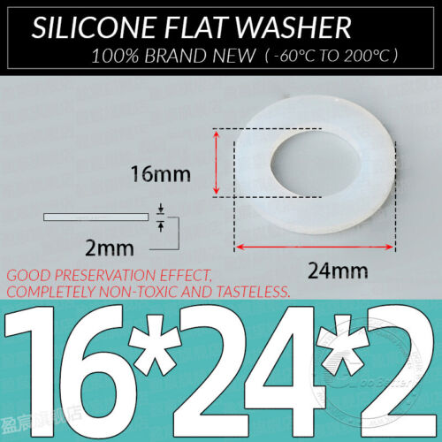 Flachdichtung Silikon Gummi-dichtung Schnurstärke 2MM Flach Dichtung Fittinge - Bild 104 von 117