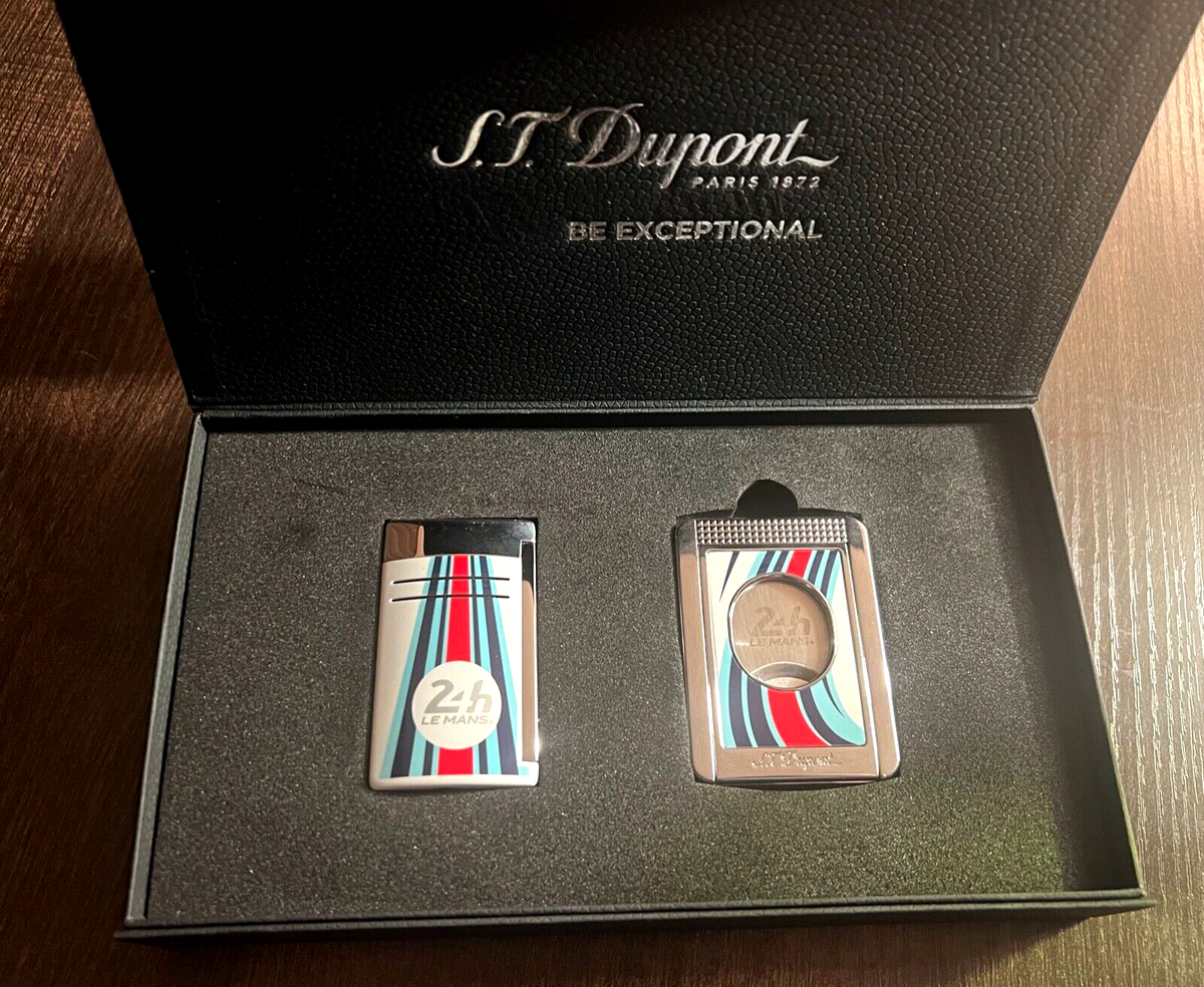 S.T. Dupont Lighter & Cutter Set 24H Le Mans, 020088 & 003488 New