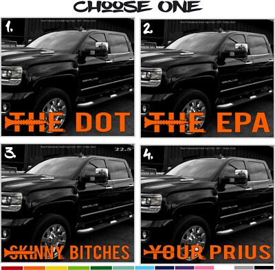 Screw The DOT EPA Your PRIUS Vinyl Decal Sticker CHOOSE 1 Funny Gift Joke