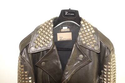 ジャケット・アウター John Galliano Studded Leather Jacket JOHN GALLIANO STUDDED LEATHER MOTORCYCLE JACKET S50 | eBay