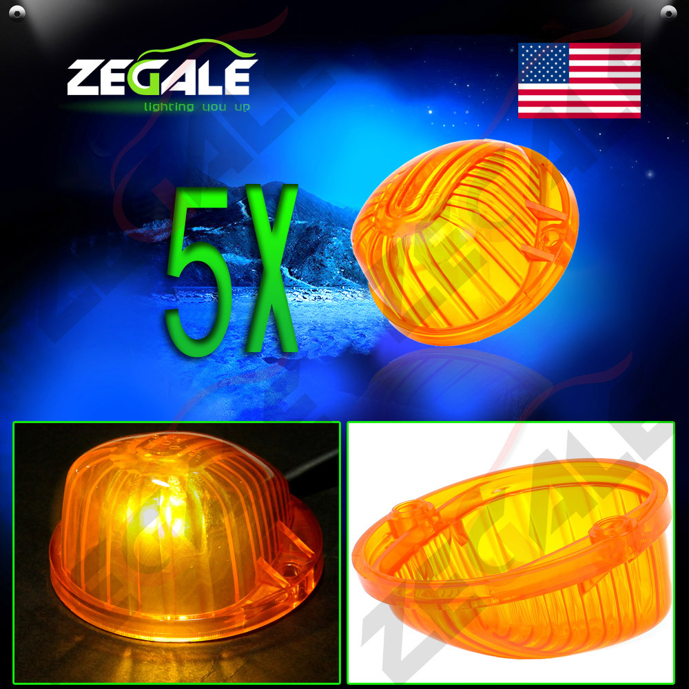 5pcs Amber Round-shape CAB Marker Light 9069a Cover Lens for 1973-1991 Trucks for sale online 5pcs Amber Round-shape CAB Marker Light 9069a Cover Lens for 1973-1991 Trucks for sale online