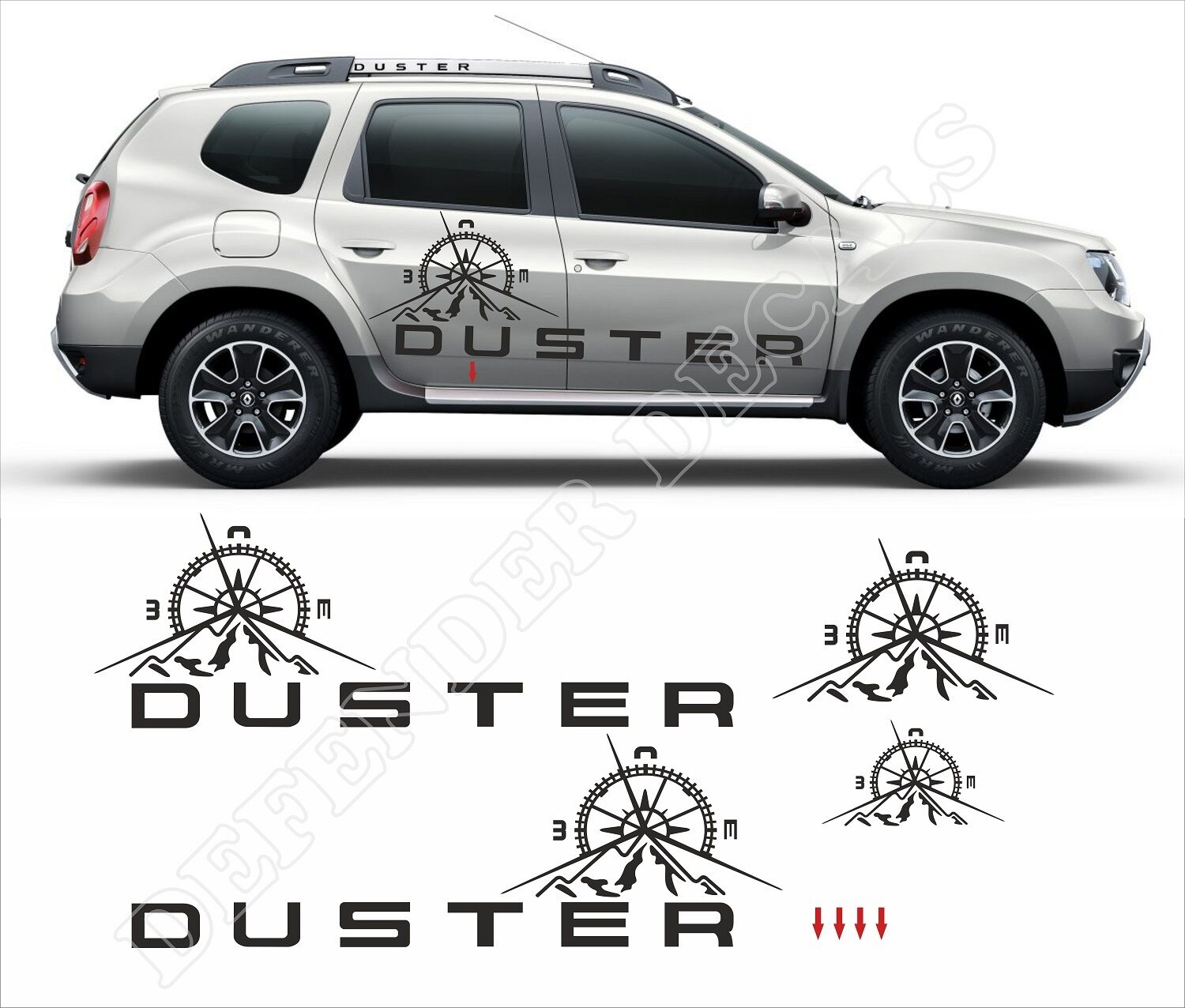 Dacia Duster Adventure Decals Renault Sticker Set aufkleber adesivi  autocollant