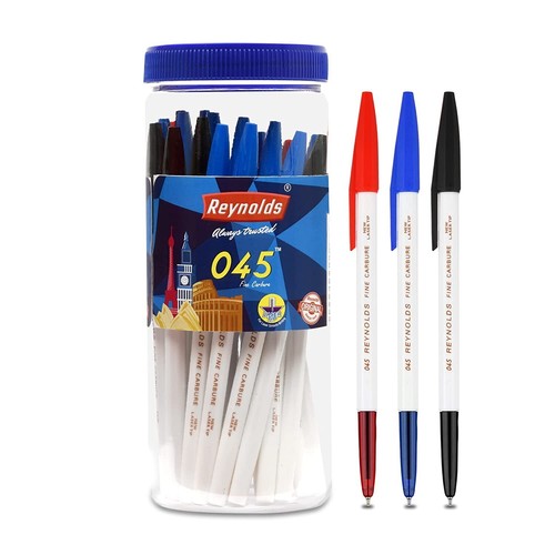 10 Feutres Reynolds 045 Pointe Fine 0.45mm Bleu - Édition Spéciale Sachin Tendulkar