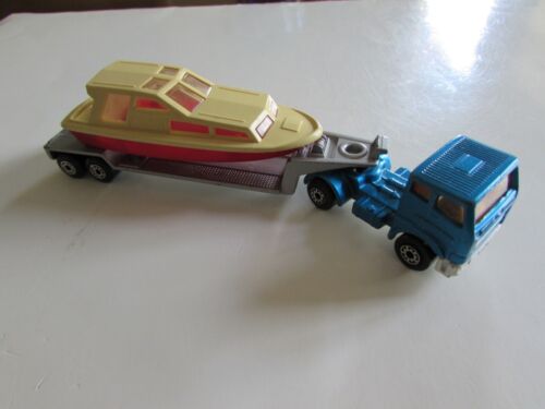 Matchbox camion con rimorchio e barca - OTTIMO