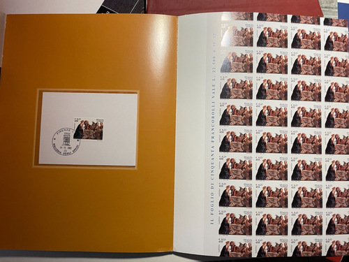 2002 Italy Philatelic 10 Folder Great Masters Uffizi + Box - Picture 3 of 15