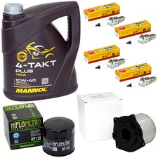 Wartung für Suzuki GSX 750 F GR78A 89-97 Set Öl 4L Luftfilter Ölfilter Zündkerze