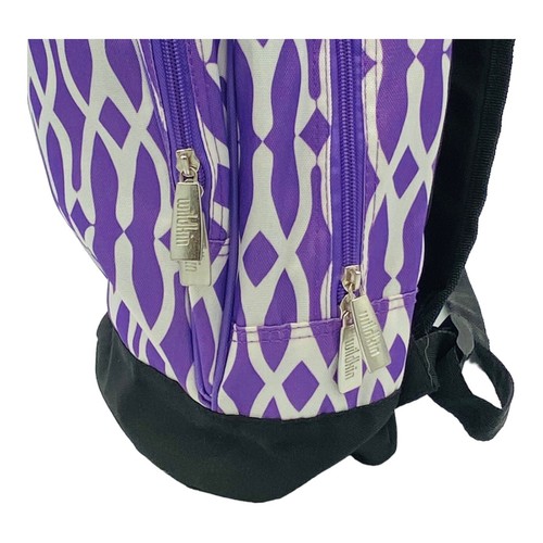 Wildkin Rucksack Kinder Reißverschluss 2 Fächer Übernachtung Schultasche Lila Geometrisch - Bild 12 von 12