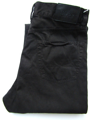 Hugo Boss Arkansas Jeans Hose Straight Leg W32 L34 Schwarz LEVE930