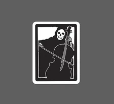 Grim Reaper Sticker Violin Waterproof Music Death Gift NEW