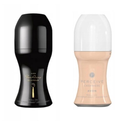 Avon Set Far Away Glamour women's roll-on deodorant 50ml+Perceive Cashmere 50ml